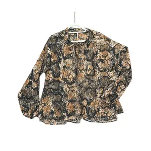 Free People Women’s Size‎ Large Out For The Night Snakeskin Print Blouse thumbnail 3