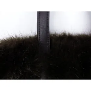 Urban Outfitters Brown Faux Fur Tote Bag Y2K Shoulder Purse Large Fuzzy Grunge thumbnail 6