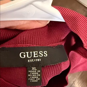 Guess Bodycon Dress‎ Wine Red Size XL NWT Mock Neck Party Mini thumbnail 7