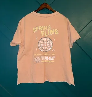 aerie Tan Crewneck Graphic Tee thumbnail 1
