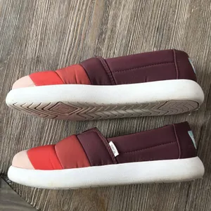 Toms Women's Alpargata Mallow Puff 8 Burgundy Red Pink Slip On Sandals Shoes thumbnail 5