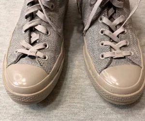 Converse Chuck Taylor All Star High Top Silver Glitter Women’s 12 NYC thumbnail 5