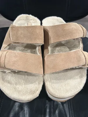 Reef Women's Plush Suede Double-Strap Slide Sandals - Beige thumbnail 2