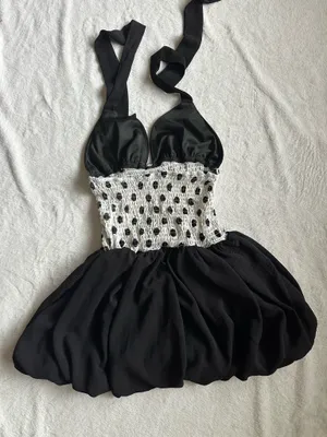 Outcast Clothing ROSLEIGH MINI DRESS BLACK AND WHITE thumbnail 5