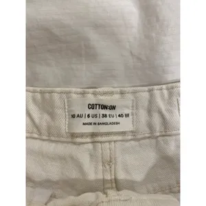Cotton On Women High Rise Shorts Size 6 White Frayed Hem 100% Cotton Streetwear thumbnail 3