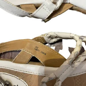 B.O.C. Born Concept Sandals Size 8M White Leather‎ C89701 Thong Strap thumbnail 5