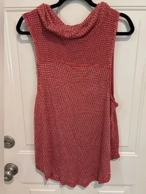 We the Free Timber Cowl Hacci tank in Cayenne size L with flaws thumbnail 5