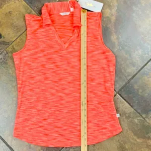New! NWT Lady Hagen Sleeveless Coral Carnival Golf Polo Small thumbnail 4