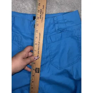 maeve colette pants 27 cropped wide leg pants Blue Linen Blend Patch Pockets thumbnail 9