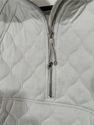 Lululemon Scuba Oversized Quilted Half Zip Size M/L Bone thumbnail 6