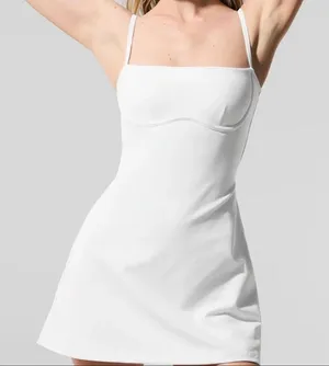 Alo Yoga Airbrush Streamlined Dress White/White XS thumbnail 1