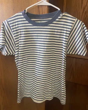Brandy Melville Blue and White Striped Shirt thumbnail 1
