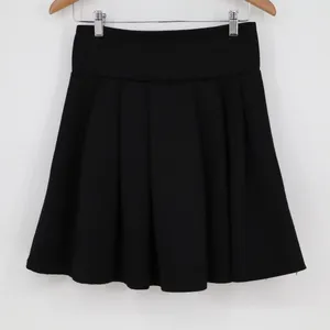A-Line Mini Skirt Womens 28 Black Flared High Waisted Pleated‎ Casual Fashion thumbnail 2