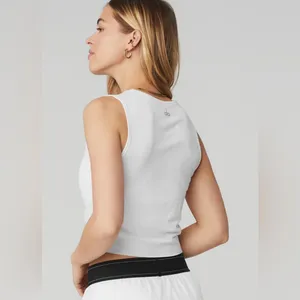 NWT Alo Yoga Cover Tank White Size L thumbnail 3