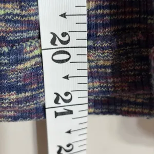 We The Free People Cold Shoulder Ribbed Knit‎ Space Dye Top Blue Purple Small thumbnail 7