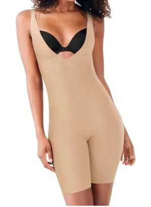 Brand New Maidenform Women's Size Medium Beige One Piece Bodysuit Shapewear thumbnail 1