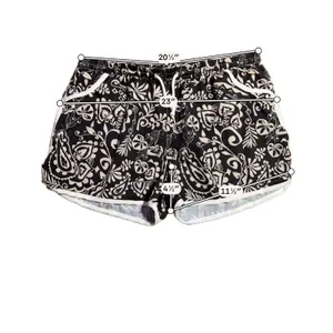 Unbranded‎ Womens Black White Paisley Board Shorts Dolphin Hem Drawstring XL 2XL thumbnail 3