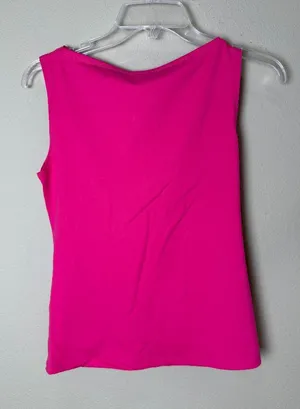 Trendy Queen Seamless High Neck Hot Pink Tank Top Size Small thumbnail 1