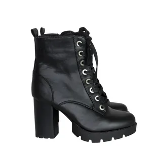 Sincerely Jules Racer Black Lace Up Combat Boots Chunky Heel Ankle Booties 6.5 thumbnail 2
