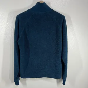 KAVU Fleece Pullover Quarter Zip Sherpa Jacket Outdoor Cozy Blue Large Travel‎ thumbnail 7