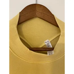 NWT ALO Yoga Washed Freestyle Sweatshirt Sulphur Wash Yellow Large thumbnail 8