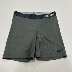 Nike Pro Compression Shorts Medium Gray Dri-FIT Athletic Biker thumbnail 2