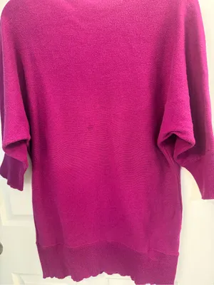 Ann Taylor Fuchsia Boatneck Sweater tunic or dress cute preppy feminine style thumbnail 4