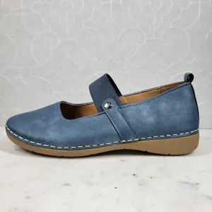 GC‎ Lira Leather Mary Janes Womens 7 Metallic Blue Closed Toe Shoes thumbnail 16