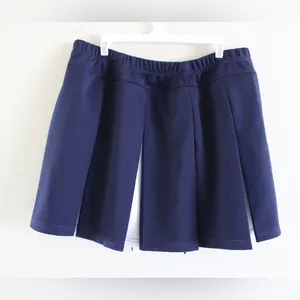 Navy Pleated Cheer Skirt Size 2X Blue thumbnail 2