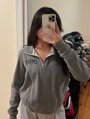 Emory university quarter zip Gray Size M thumbnail 1