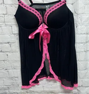Sexy Lingerie Black w/ Pink lace Size Small thumbnail 2