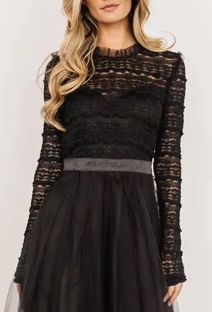 Baltic Born NWT  Black Tulle Dress thumbnail 2