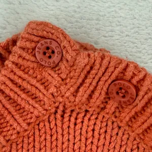 Polo Jeans Co Ralph Lauren Orange Cotton Blend Knit Sweater S Shoulder Button‎ thumbnail 6