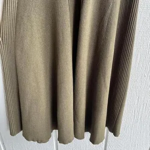 Torn by Ronny Kobo Lace Up Ribbed Knit Mini Dress‎ in Olive Green Size M thumbnail 6