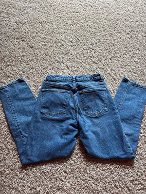 Zara Medium Blue Boyfriend Jeans thumbnail 3