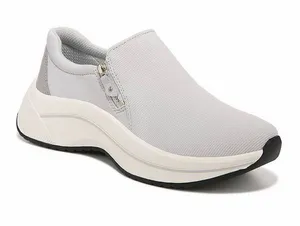 Dr. Scholl's Women's Light Gray Slip-On Knit Walking Sneaker‎ wannabe zip thumbnail 1