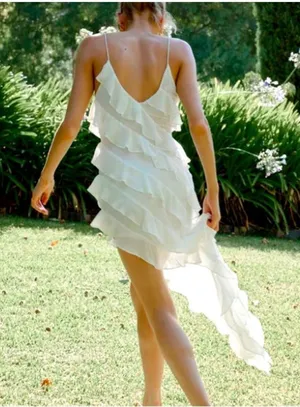 Abercrombie and fitch asymmetrical flowy dress thumbnail 1