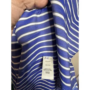 Rebecca Taylor Marseille Stripe Dress 10 Blue White Tie Front Cotton Midi thumbnail 10