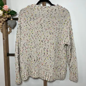 Seven 7 Chunky‎ Popcorn Confetti Rainbow Color Long Sleeve Sweater Size Small thumbnail 5