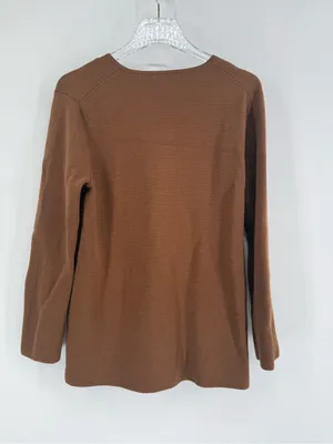 J. Crew Giselle V-Neck Sweater Blazer Cardigan Women's Small Walnut Merino Wool thumbnail 3