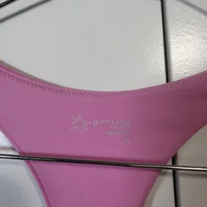 OFFLINE by Aerie Real Me Romper Womens L Pink Racerback Activewear Dress Short thumbnail 4