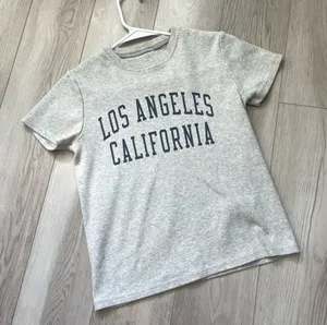 Brandy Melville Tshirt los angeles california thick cotton womens Gray one size thumbnail 1