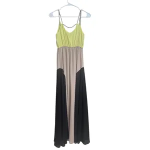 Lulus Exclusive By Your Side Yellow Color Block Maxi Dress Size XS thumbnail 3