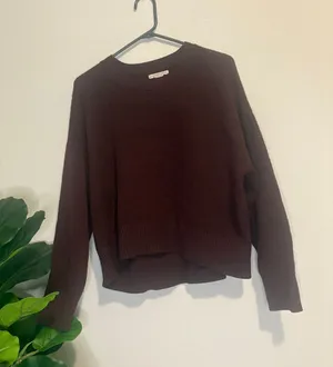 Sincerely Jules Everyday Crewneck Sweater in Dark purple Large thumbnail 1