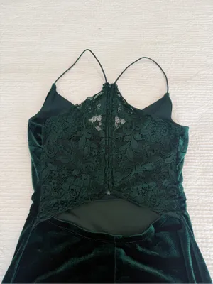 B. Darlin green velvet and lace dress size 0 thumbnail 10