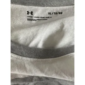 Under Armour Shirt Womens XL Gray Colorblock Long Sleeve Scoop Neck Relaxed Fit thumbnail 5