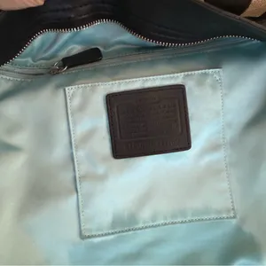 Coach Black and Cream Signature Shoulder Bag thumbnail 5