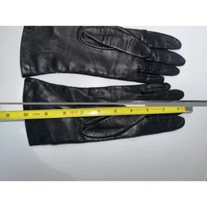 Vintage Womens Size M / 7 Black Soft Leather Formal Mid Length thumbnail 5