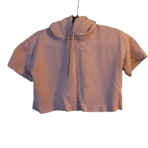 Gymshark Legacy Cropped Short Sleeve Hoodie in Baby Pink Size Medium thumbnail 4