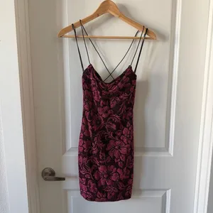NWT For Love & Lemons Constance Slip Dress Mulberry thumbnail 5
